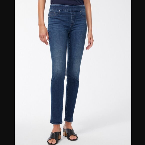 Chico's Denim Women's Size 3R, 16 Reg Pull On Jeggings Dark Wash New! - Picture 1 of 11